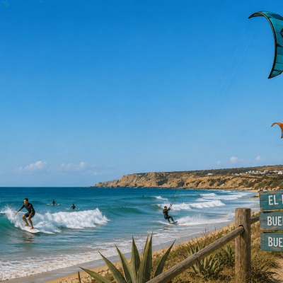 Surf y kitesurf en El Palmar: escuelas, mejores olas y mejor época del año